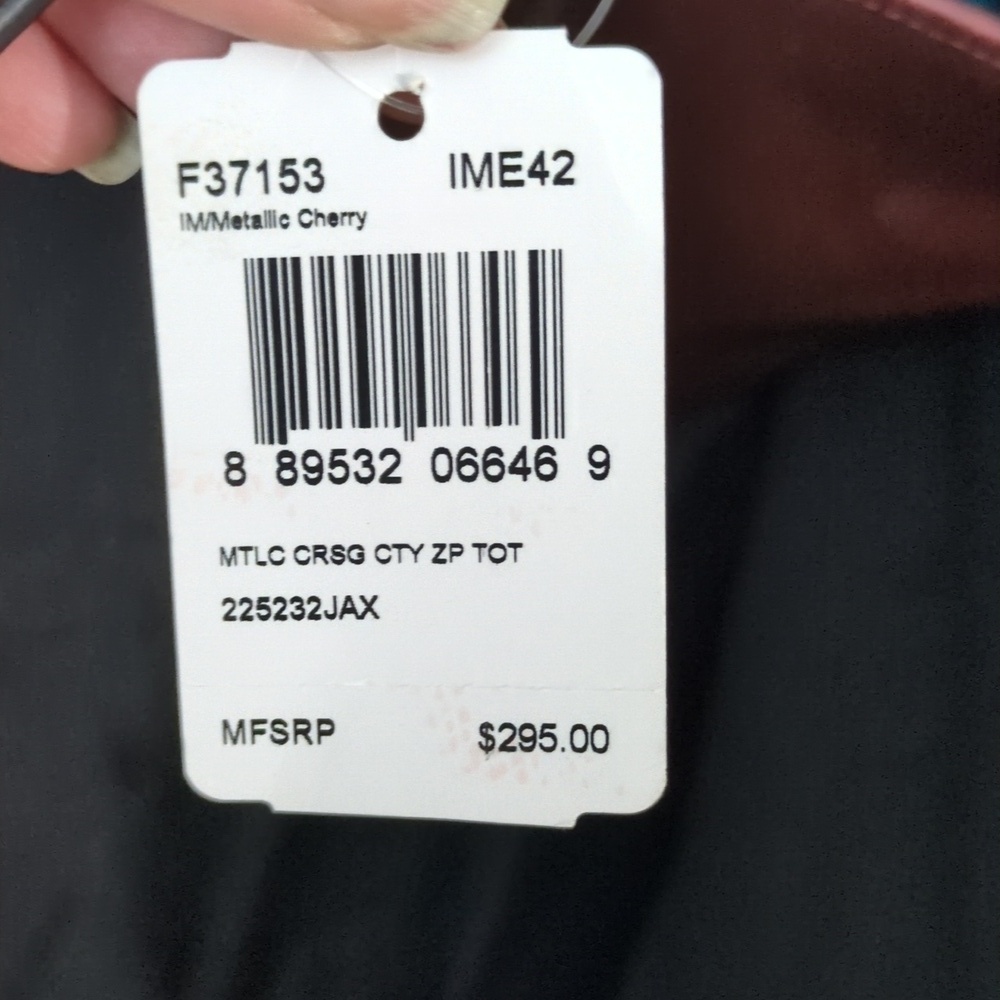 Coach City Zip Tote Bag in Dark Cherry​ - Picture 6 of 9